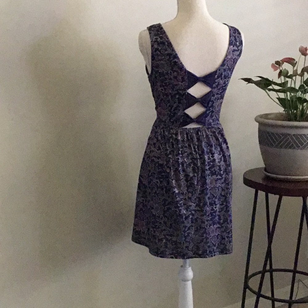L ModCloth cotton light backless dress paisley